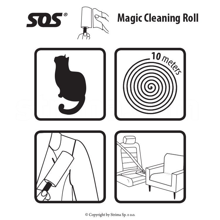 Náhradní čistící váleček 10 m (60 útržků) TEXI 4006R