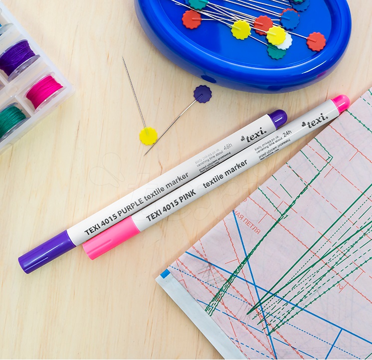 Mizící fix na textil růžová + fialová TEXI 4014