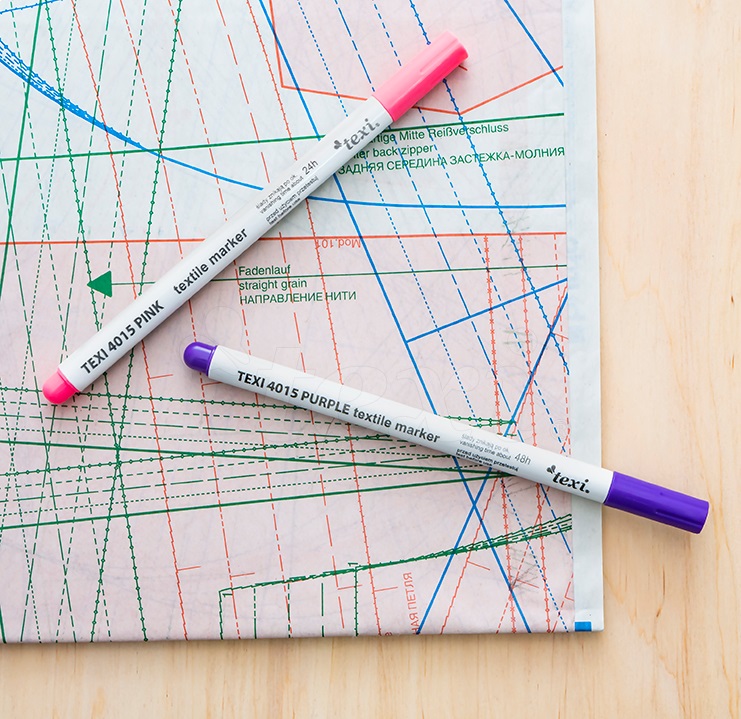 Mizící fix na textil růžová + fialová TEXI 4014