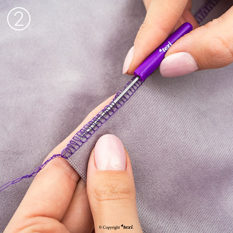 Provlékač nití, zatahovač řetízku overlockového stehu TEXI 4049