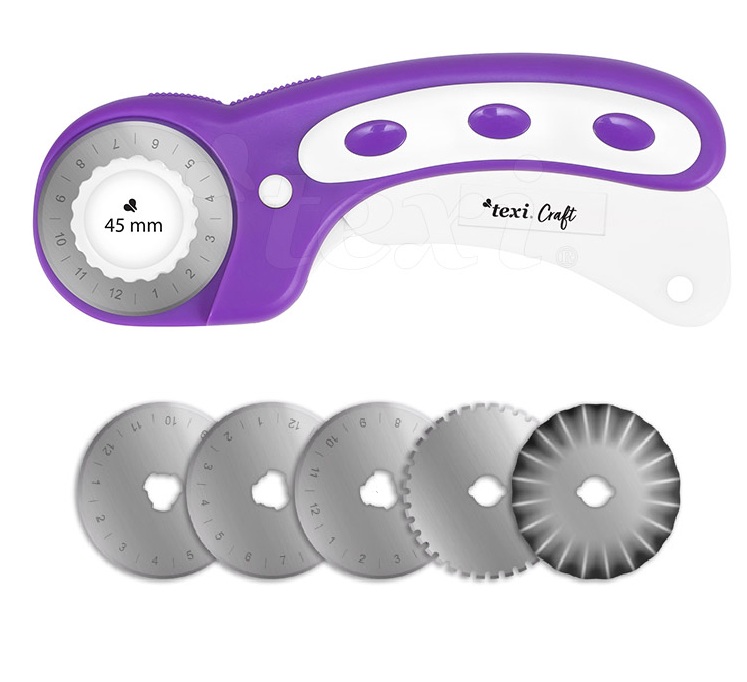 Řezací kolečko 45 mm + 5 různých řezacích koleček TEXI 4106