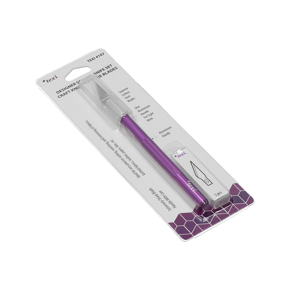 Skalpel na textil s extra 5 náhradními čepelemi TEXI 4107