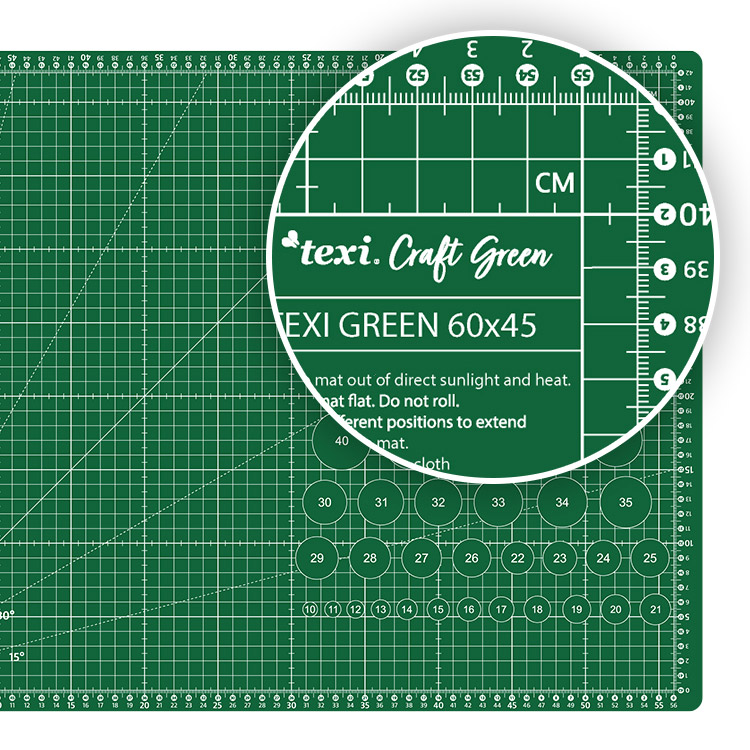 Řezací podložka, 5vrstvá, zesílená TEXI GREEN 60X45