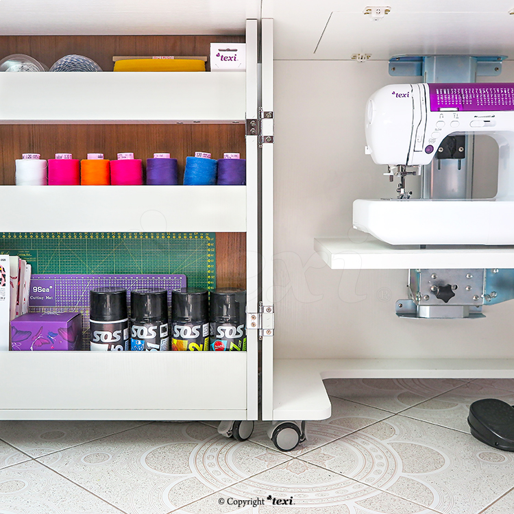Rozkládací skříňka - stůl pro šicí stroje TEXI SESAME DUO RS