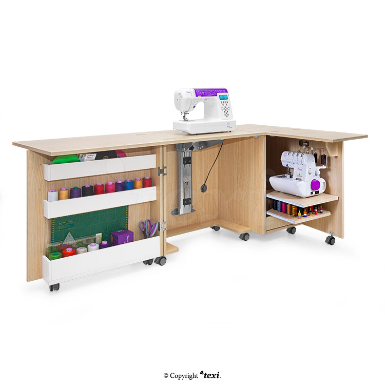 Rozkládací skříňka - stůl pro šicí stroje TEXI SESAME DUO O