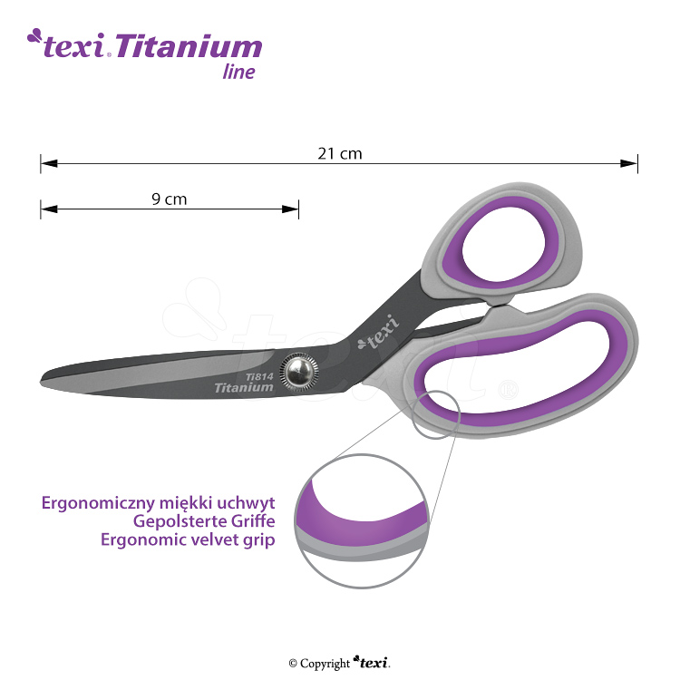 Titanové nůžky TEXI TITANIUM Ti814